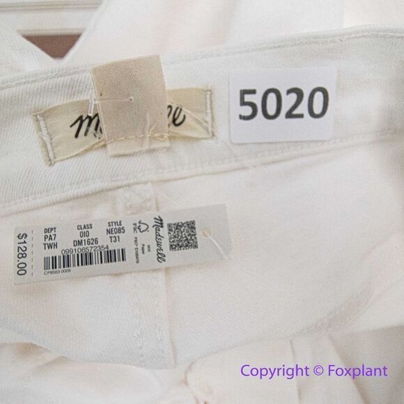 Madewell The Tall Perfect Vintage Wide-Leg Crop Jean Tile White,‎ 31 TALL - Picture 14 of 16